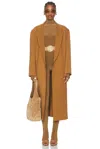 Norma Kamali Oversized Cotton-blend Coat In Bronze