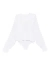 Norma Kamali Oversized Hooded Bodysuit In White