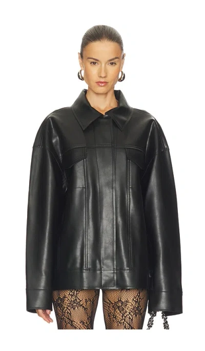 Norma Kamali Oversized Jean Jacket In Black