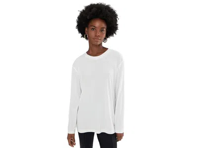 Norma Kamali Oversized Long Sleeve Top In White