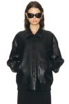 Norma Kamali Oversized Mens Classic Zip Front Jacket In Black