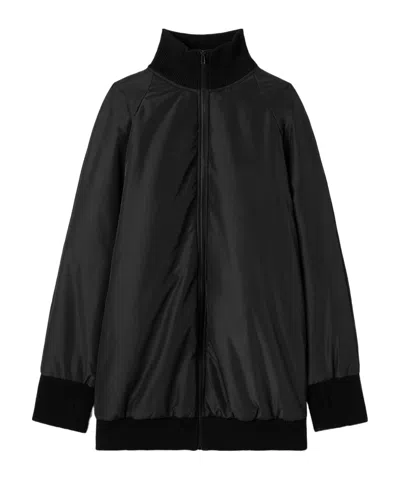 Norma Kamali Oversized Padded Shell Bomber Jacket In Black