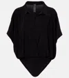 Norma Kamali Oversized Shirt Bodysuit In Black