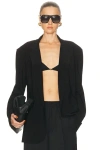Norma Kamali Oversized Single Breasted Jacket In Black
