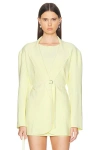 Norma Kamali X Revolve Oversized Jacket In Butter Yellow