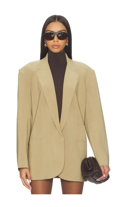 Norma Kamali Oversized Single Breasted Jacket In Neutral