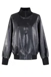 Norma Kamali Oversized Turtle Bomber Jacket In Black