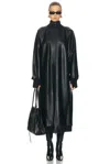 Norma Kamali Oversized Turtleneck Bomber Jacket In Black
