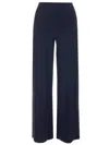Norma Kamali High Waist Elastic Wide-leg Trousers In Midnight