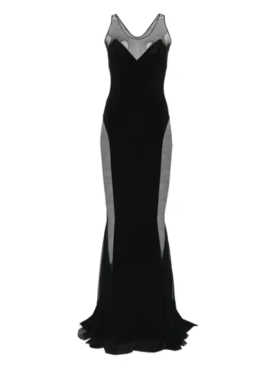 Norma Kamali Semitransparent Dress In Black