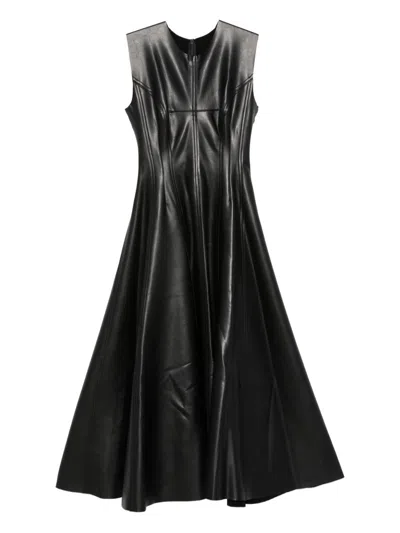 Norma Kamali Panelled Sleeveless Dress In Black