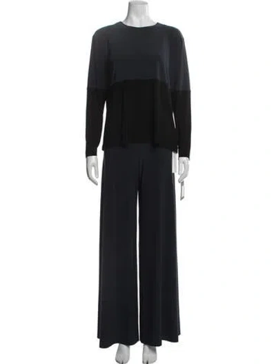 Pre-owned Norma Kamali Pant Set In Blue