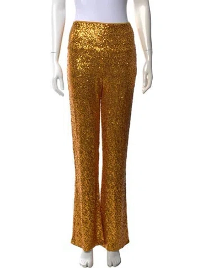 Pre-owned Norma Kamali Patterned Flared Pants In Multi