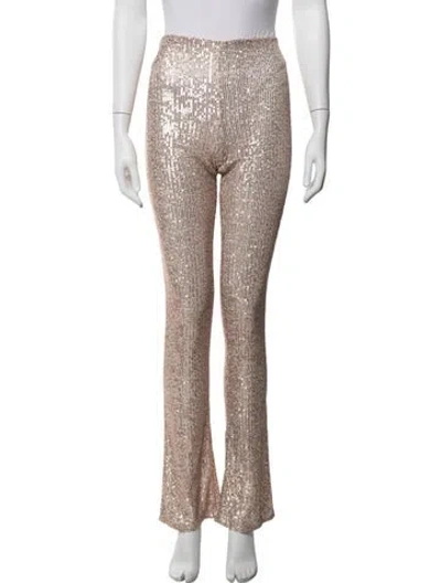 Pre-owned Norma Kamali Patterned Flared Pants In Neutrals