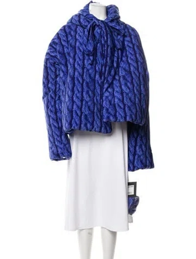 Pre-owned Norma Kamali Patterned Jacket W/ Tags In Blue