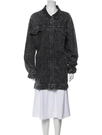 Pre-owned Norma Kamali Peacoat In Gray