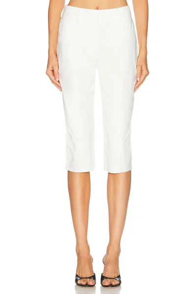 Norma Kamali Pedal Pusher Capri Pant In White