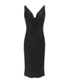 Norma Kamali Drape-neck Midi Dress In Black