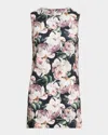 Norma Kamali Peony Sleeveless Mini Dress In Peony