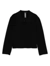 Norma Kamali Peter Pan-collar Long-sleeve Jacket In Black