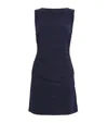Norma Kamali Pickleball Ruched Stretch-jersey Mini Dress In Blue