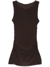 Norma Kamali Pickleball Mini Dress In Brown