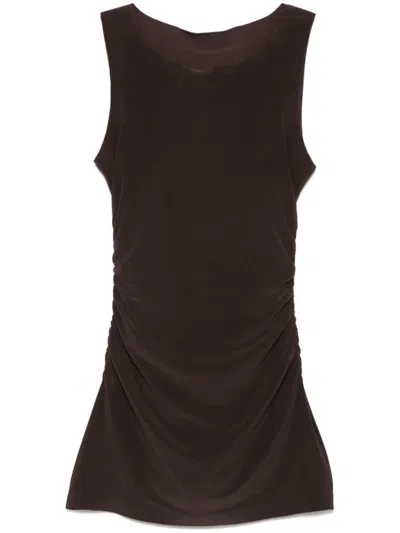 Norma Kamali Pickleball Mini Dress In Brown
