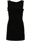 Norma Kamali Pickleball Sleeveless Minidress In Black