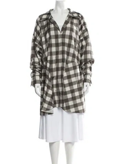 Pre-owned Norma Kamali Plaid Print Jacket In Multicolor