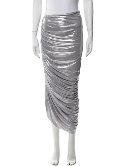 Pre-owned Norma Kamali Pleated Accents Long Skirt