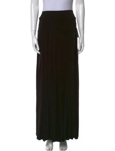 Pre-owned Norma Kamali Pleated Accents Long Skirt W/ Tags In Black
