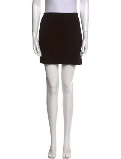 Pre-owned Norma Kamali Pleated Accents Mini Skirt In Black
