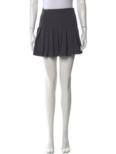 Pre-owned Norma Kamali Pleated Accents Mini Skirt In Black