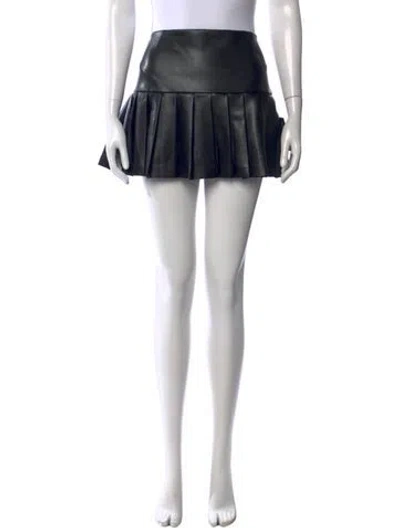 Pre-owned Norma Kamali Pleated Accents Mini Skirt In Red