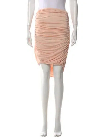 Pre-owned Norma Kamali Pleated Accents Mini Skirt W/ Tags In Pink