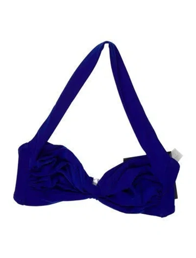 Pre-owned Norma Kamali Pleated Accents Top In Blue