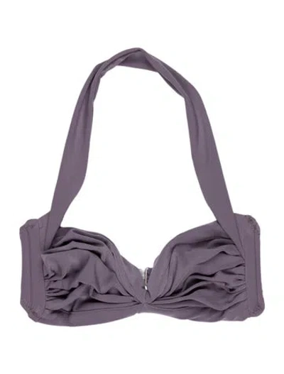 Pre-owned Norma Kamali Pleated Accents Top In Purple