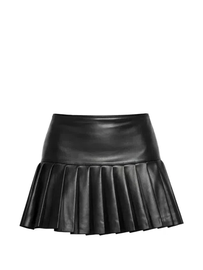 Norma Kamali Pleated-design Mini Skirt In Black