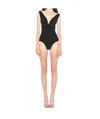 Norma Kamali Tara Ruched Bodysuit In Nude