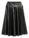 Norma Kamali Pleated Midi Skirt In Black