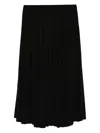 Norma Kamali Pleated Midi Skirt In Black