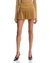 Norma Kamali Pleated Mini Skirt In Brown