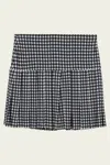 Norma Kamali Printed Pleated Short Skirt