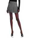 Norma Kamali Printed Pleated Short Skirt In Large Houndstooth