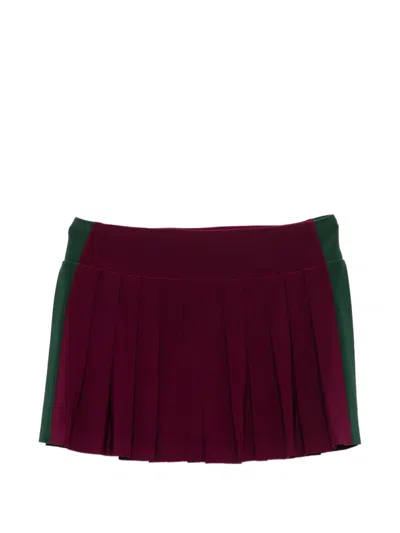 Norma Kamali Pleated Mini Skirt In Purple