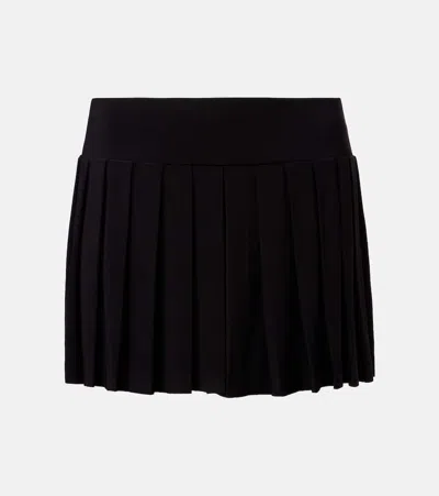 Norma Kamali Pleated Miniskirt In Black