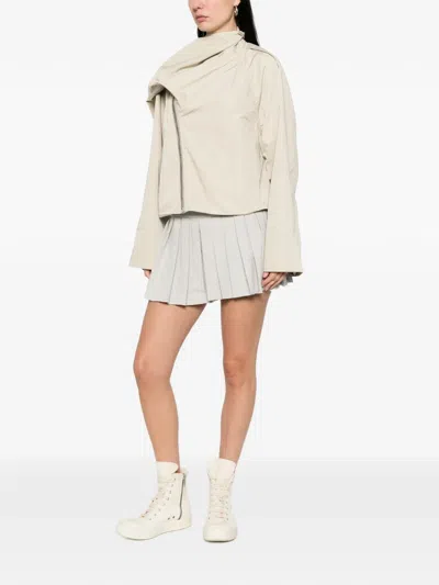 Norma Kamali Pleated Pickleball Mini Skirt In Gray