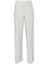 Norma Kamali Pleated Straight Trousers In Neutrals
