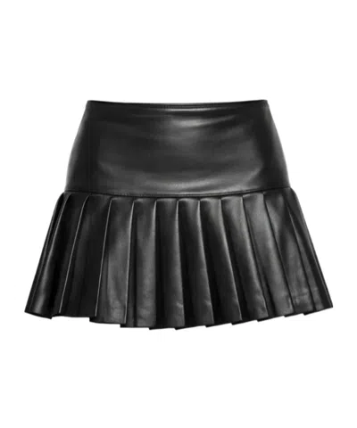Norma Kamali Pleated-design Mini Skirt In Black