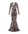 Norma Kamali Pleated-front Fishtail Gown In Multi